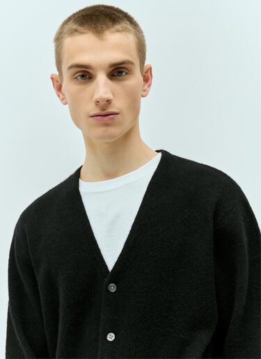 Stüssy Brushed Wool-Blend Knit Cardigan Black sts0153030