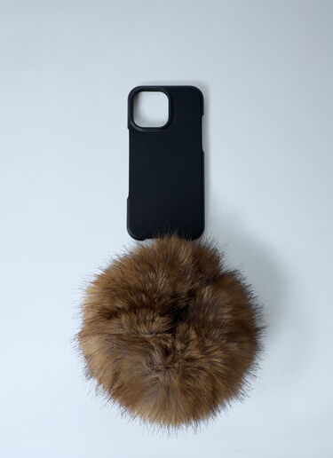 Tech Phone Case With Faux Fur Embellishment Balenciaga Tech Phone Case With Faux Fur Embellishment Beige bal0262019