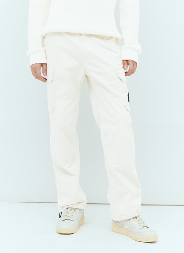 Stone Island Twill Cargo Pants Cream sto0154068