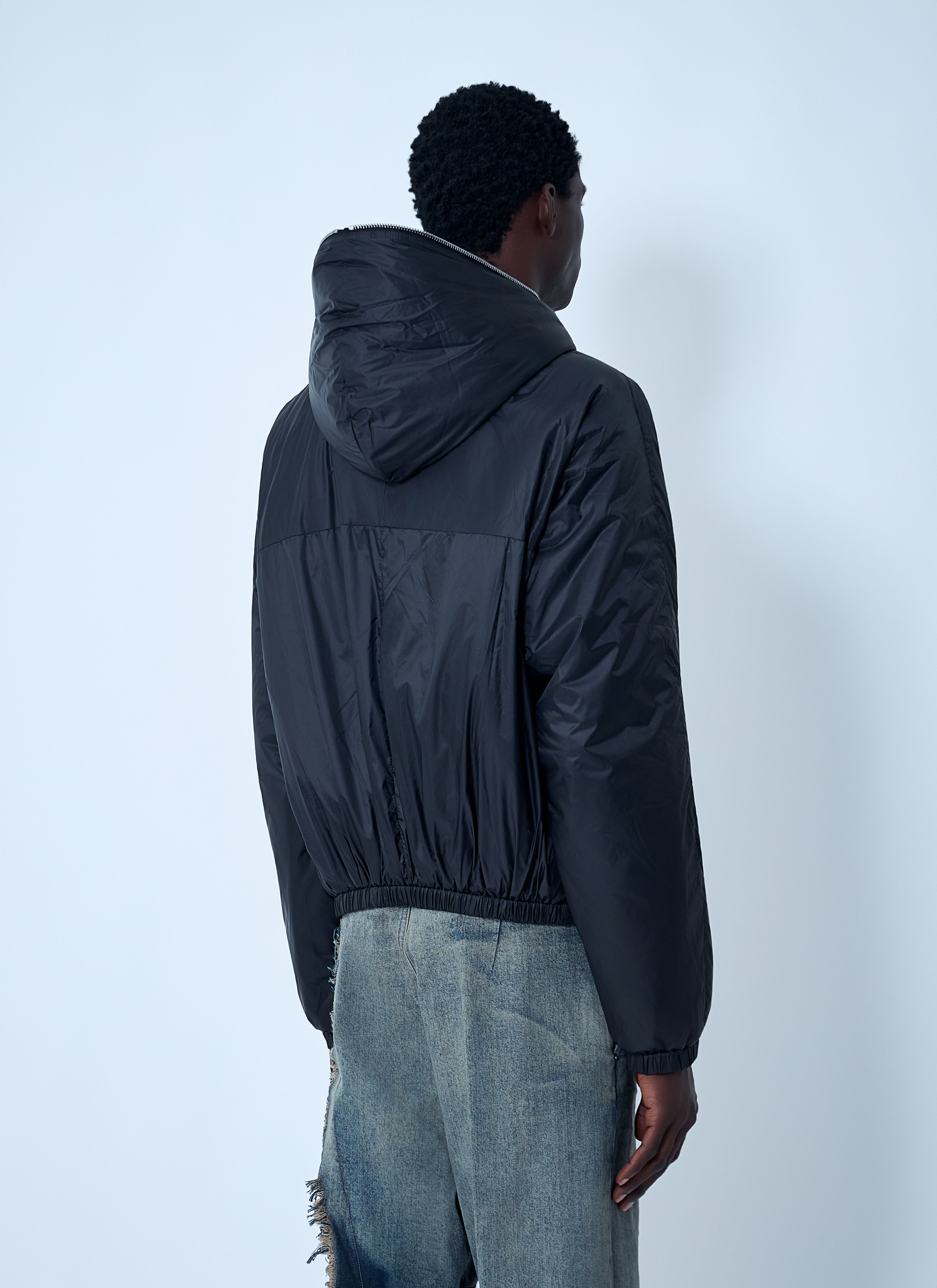 Rick Owens DRKSHDW Men's' Sealed Winbreaker Jacket in Black | LN-CC®