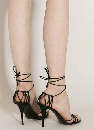 Saint Laurent Babylone Heeled Sandals Black sla0256013