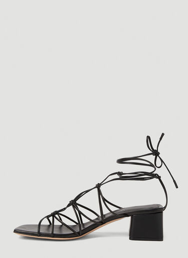 Gianvito Rossi Knot Strap Heeled Sandals Black gia0251006