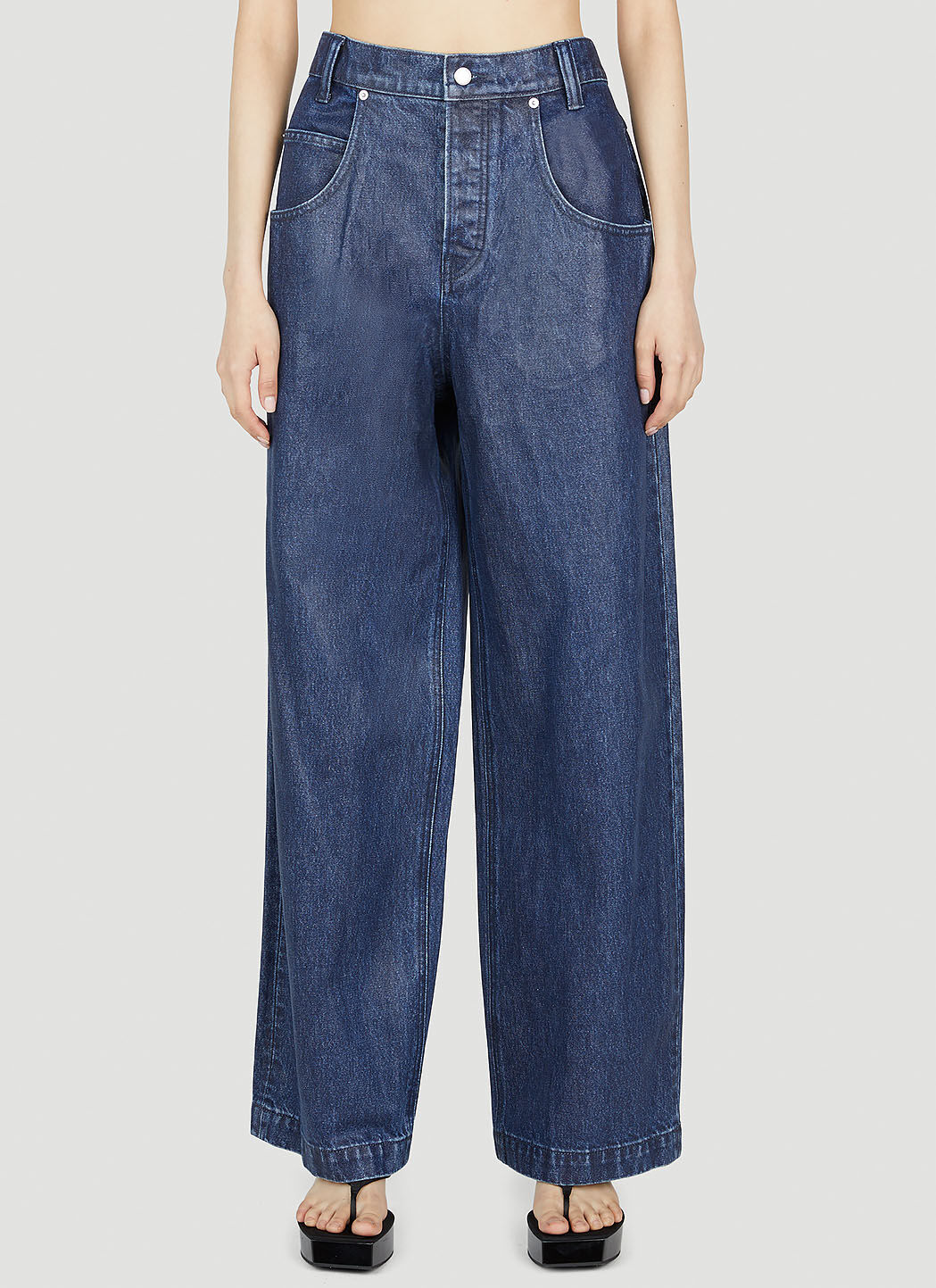 Alexander Wang Wide Leg Jeans in Blue LN CC