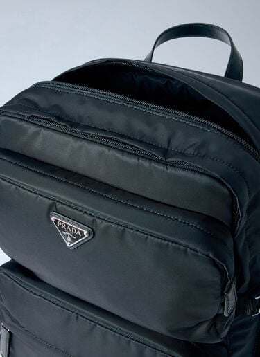 Prada Re-Nylon & Saffiano 가죽 백팩 블랙 pra0159013