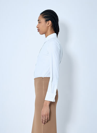Max Mara Button-Down Bodysuit White max0260033