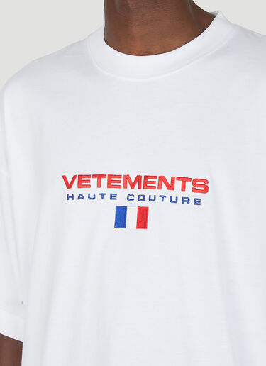 VETEMENTS オートクチュールTシャツ ホワイト vet0147013