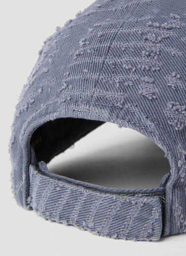 Laser Destroyed Baseball Cap Balenciaga Laser Destroyed Baseball Cap Blue bal0151052