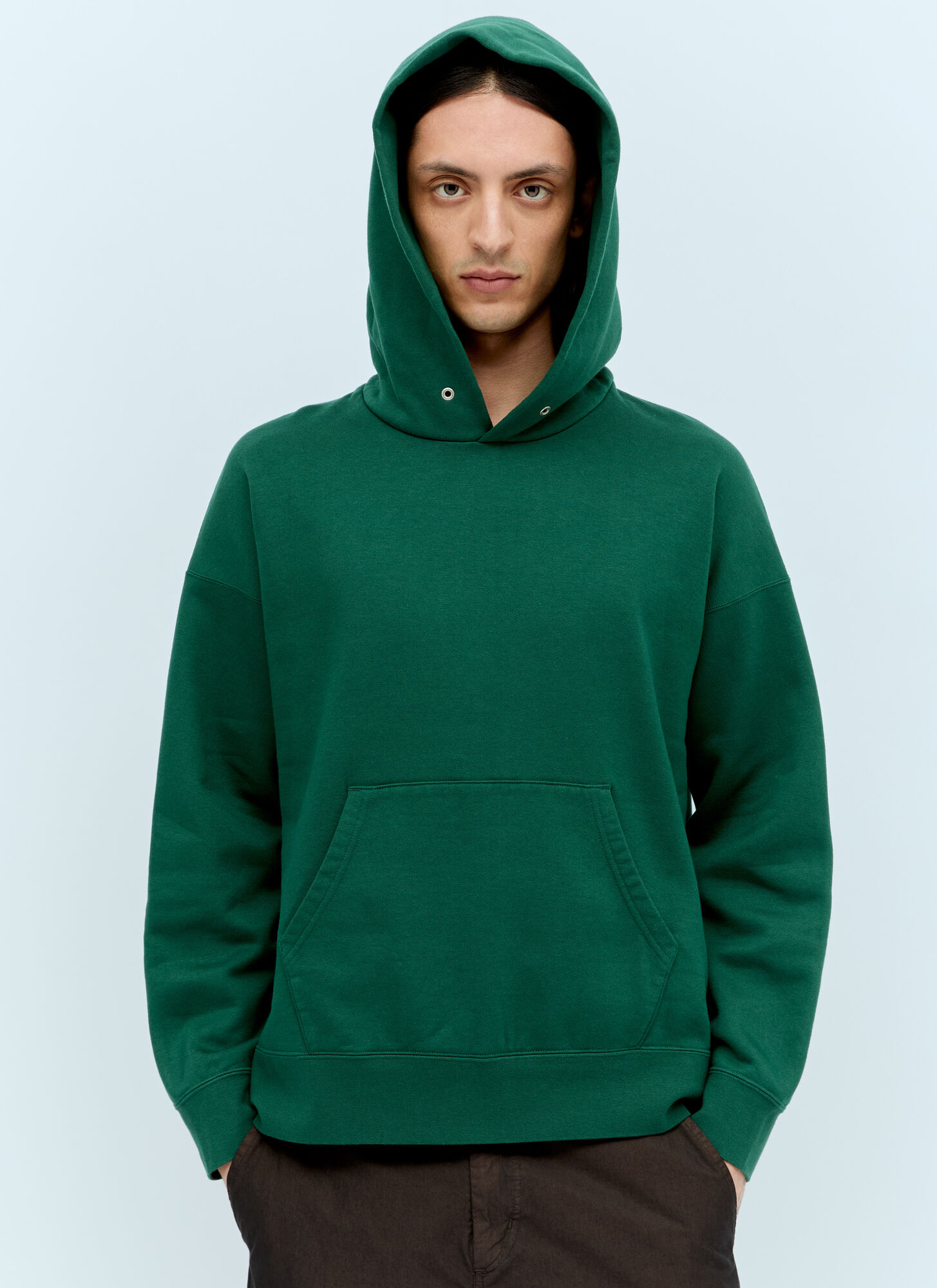 Shop Visvim Ultimate Jumbo Hooded Sweatshirt In Green