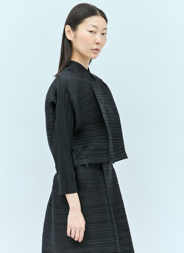 Pleats Please Issey Miyake Thicker Bounce Jacket Black plp0255006