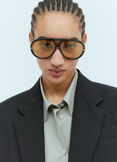 Bottega Veneta Drop Aviator Sunglasses Black bos0359003