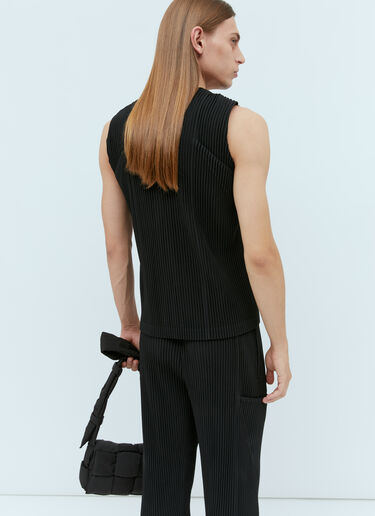 Homme Plissé Issey Miyake Unfold Panel Construction Vest Black hmp0154007