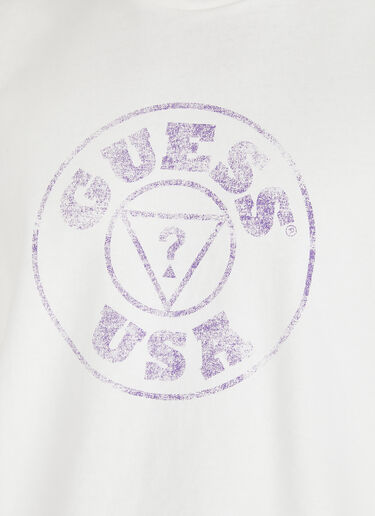 Guess USA Circle Logo T-Shirt White gue0150009