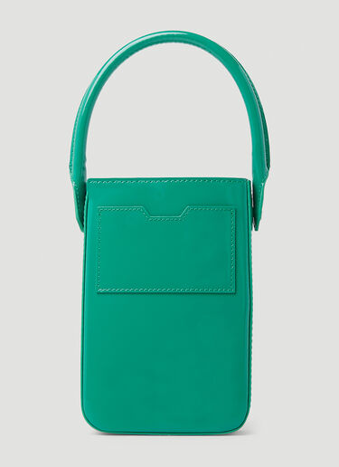 BY FAR Note Patent Handbag Green byf0252017