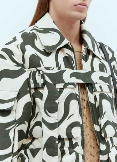 Padded Cargo Jacket Dries Van Noten Padded Cargo Jacket Cream dvn0154005