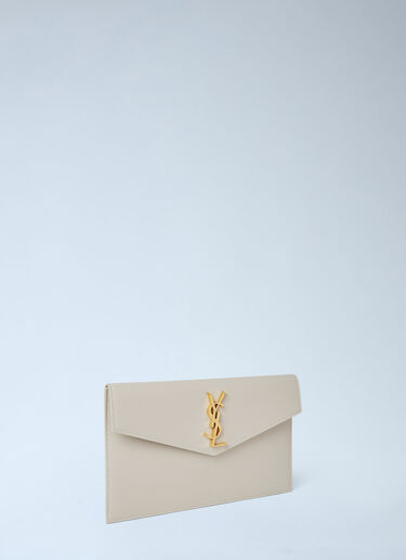 LN-CC® - Saint Laurent: Uptown Pouch - Cream Saint Laurent Uptown Pouch Cream sla0249147