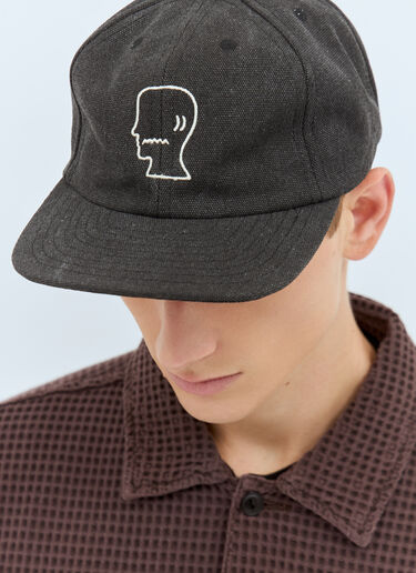 Brain Dead Logo Head Baseball Cap Black bra0158007