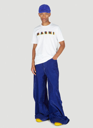 로고 프린트 티셔츠 Marni 로고 프린트 티셔츠 White mni0152005
