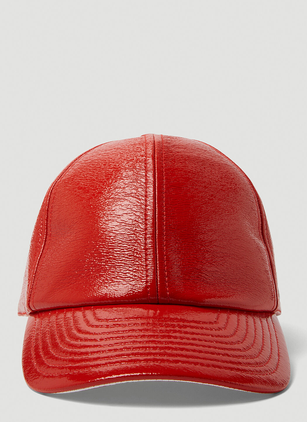 Red leather baseball cap sale