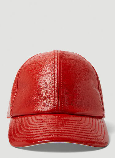 Courrèges 徽标贴饰乙烯基棒球帽 红色 cou0349001