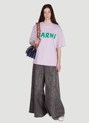 Marni 로고 프린트 티셔츠 핑크 mni0249018