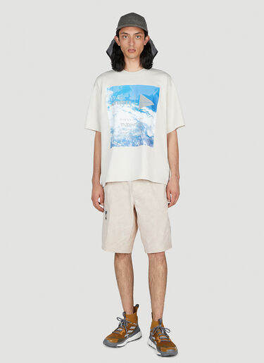 Logo Print Technical Shorts adidas Terrex x And Wander Logo Print Technical Shorts Beige ata0152002