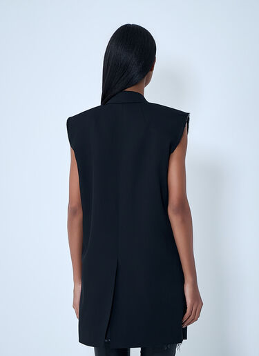 Rick Owens Sleeveless Tailored Blazer Black ric0263046