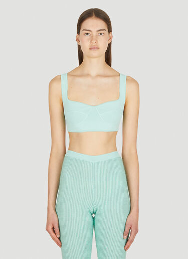 Marco Rambaldi Ribbed Knit Top Green mra0250007