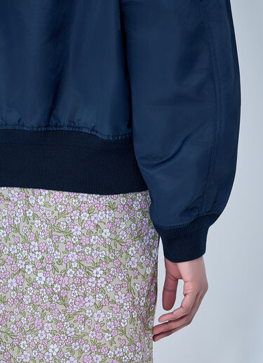 Prada Zip-Up Bomber Jacket Blue pra0264003