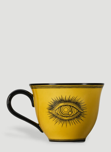 Gucci Set of Two Star Eye Coffee Cups with Saucers Yellow wps0690089