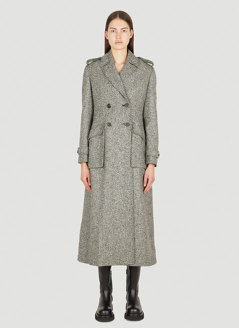 The Row Tweed Coat Cream row0251014