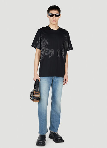 Burberry 图案印花 T 恤 黑色 bur0151015