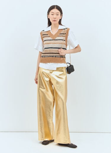 Foil Wide Jeans GANNI Foil Wide Jeans Gold gan0257008
