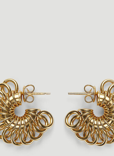 Bottega Veneta Disc Hoop Earrings Gold bov0246075