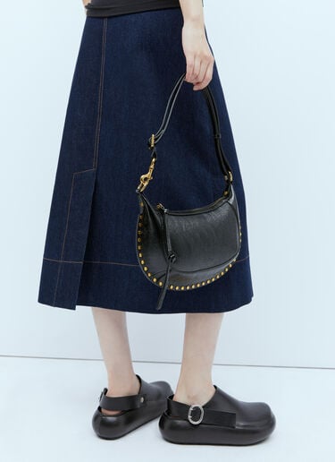 Oskan Moon Leather Shoulder Bag Isabel Marant Oskan Moon Leather Shoulder Bag Black ibm0253038