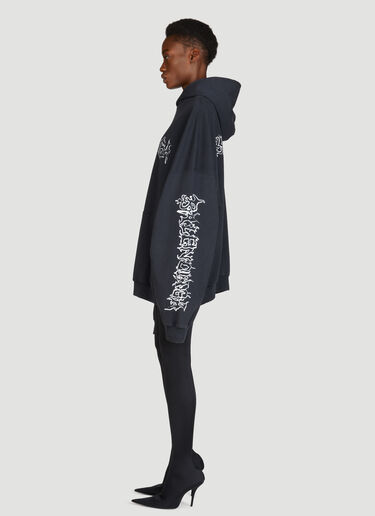 Balenciaga Darkwave Large Fit Hooded Sweatshirt Black bal0355007