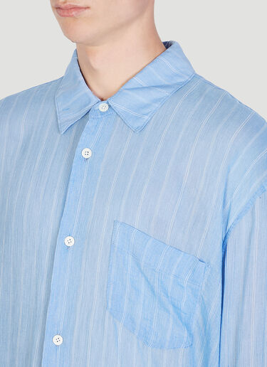 Our Legacy Initial Striped Shirt Blue our0153023
