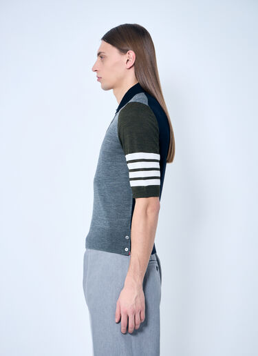 Thom Browne ジャージー 4本線ポロシャツ  グレー thb0157002