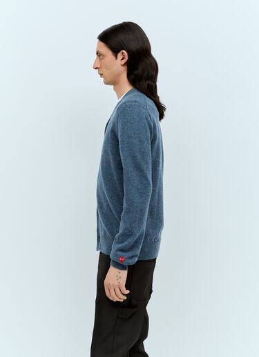 Comme Des Garçons PLAY Wool Knit Cardigan Blue cpl0356009