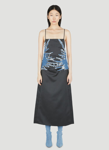 Y/Project 새틴 위스커 드레스 블랙 ypr0254014