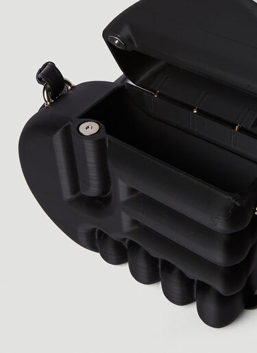 3D Logo Motif Shoulder Bag Ester Manas 3D Logo Motif Shoulder Bag Black est0250012