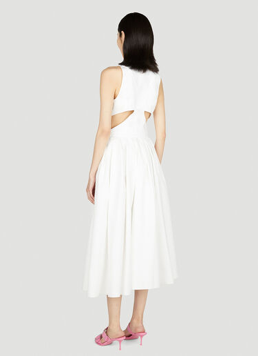 Alexander McQueen Poplin Day Dress White amq0251051