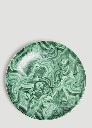 L'Objet Malachite Round Platter Green wps0644150