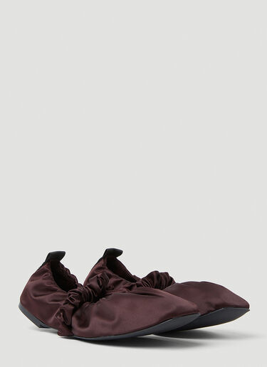 GANNI Scrunchie Ballerina Flats Brown gan0253020