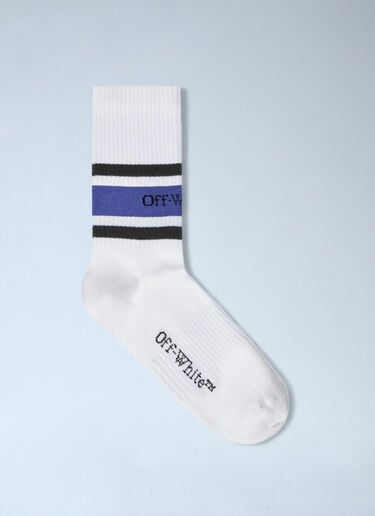 Off-White Striped Bookish Socks White ofw0160102