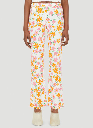 ERL Relaxed Floral Print Pants Orange erl0248004