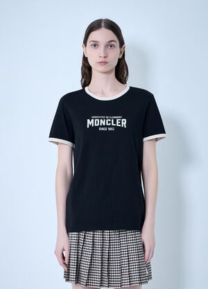 Moncler Cotton Jersey Logo T-Shirt Black mon0264026