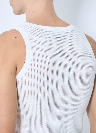 Dries Van Noten Merit Knit Tank Top White dvn0160019