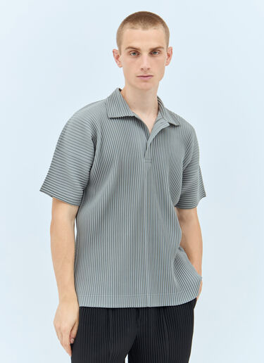 Homme Plissé Issey Miyake May 褶裥 Polo 衫  灰色 hmp0157008