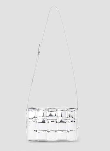 Padded Cassette Shoulder Bag Bottega Veneta Padded Cassette Shoulder Bag Silver bov0252107