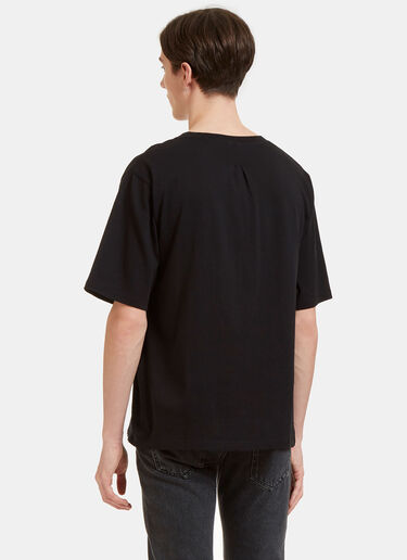 Saint Laurent Shark Print Crew Neck T-Shirt Black sla0128052